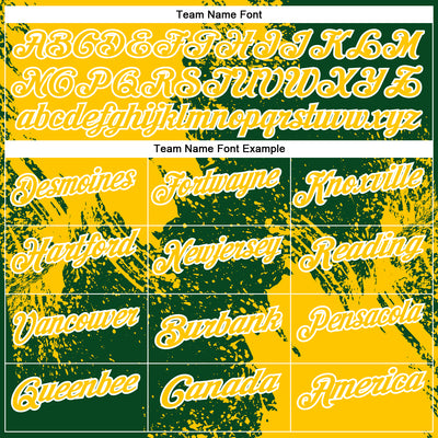 Custom Yellow Green-White 3D Pattern Design Abstract Brush Stroke Performance Polo Shirt