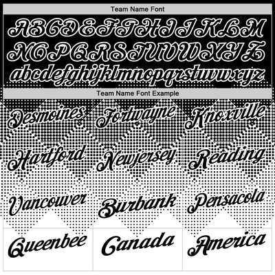 Custom Black White 3D Gradient Square Shape Performance Polo Shirt