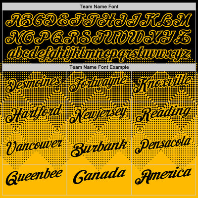 Custom Black Gold 3D Gradient Square Shape Performance Polo Shirt