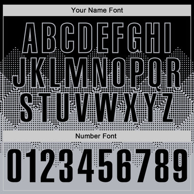 Custom Black Gray 3D Gradient Square Shape Performance Polo Shirt