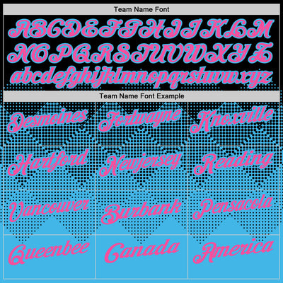 Custom Black Pink-Sky Blue 3D Gradient Square Shape Performance Polo Shirt