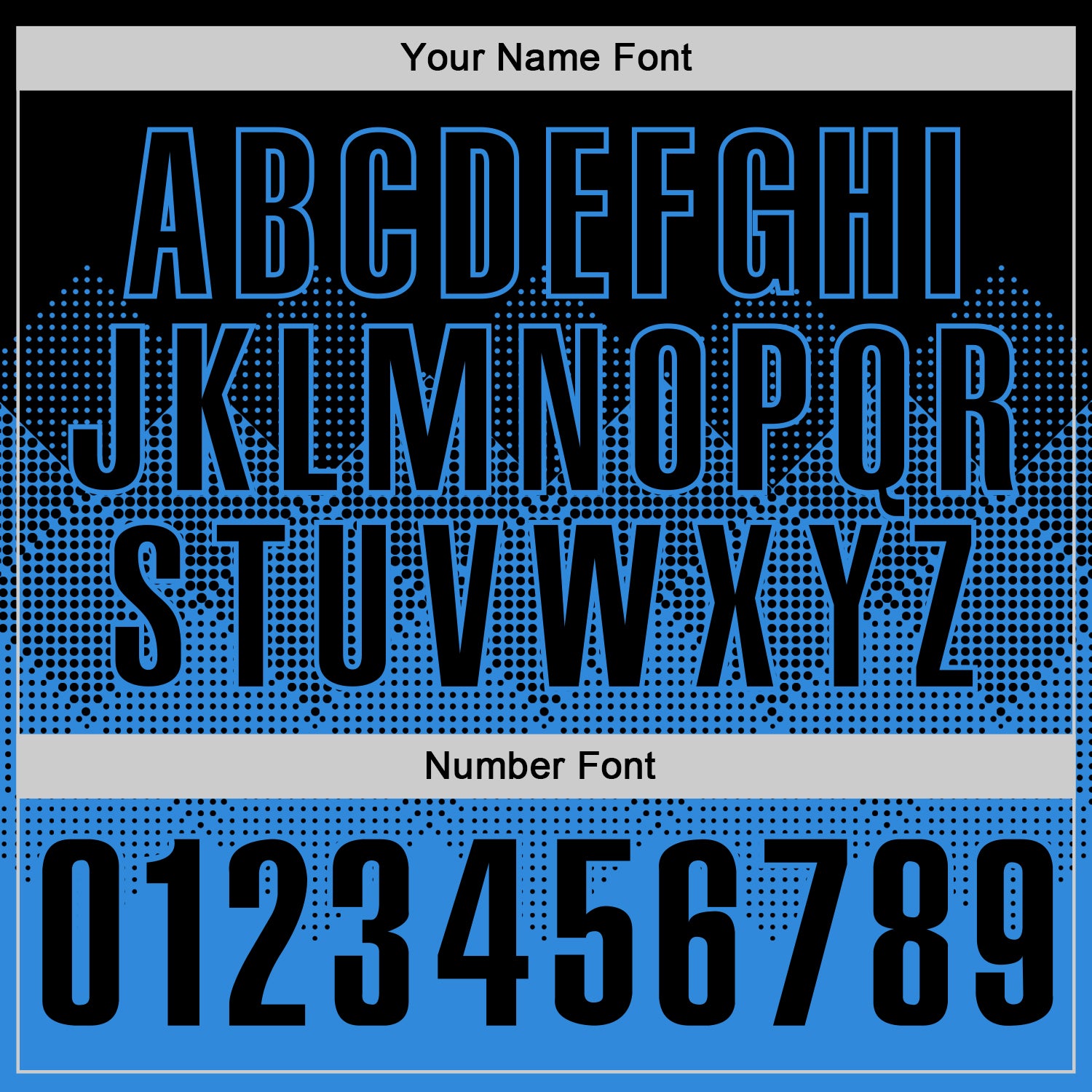 Custom Black Powder Blue 3D Gradient Square Shape Performance Polo Shirt