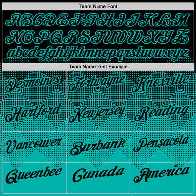 Custom Black Aqua 3D Gradient Square Shape Performance Polo Shirt