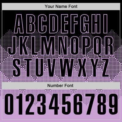 Custom Black Light Purple 3D Gradient Square Shape Performance Polo Shirt