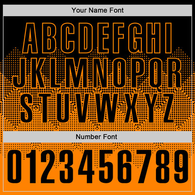 Custom Black Bay Orange 3D Gradient Square Shape Performance Polo Shirt