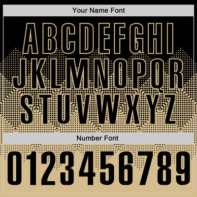 Custom Black Vegas Gold 3D Gradient Square Shape Performance Polo Shirt