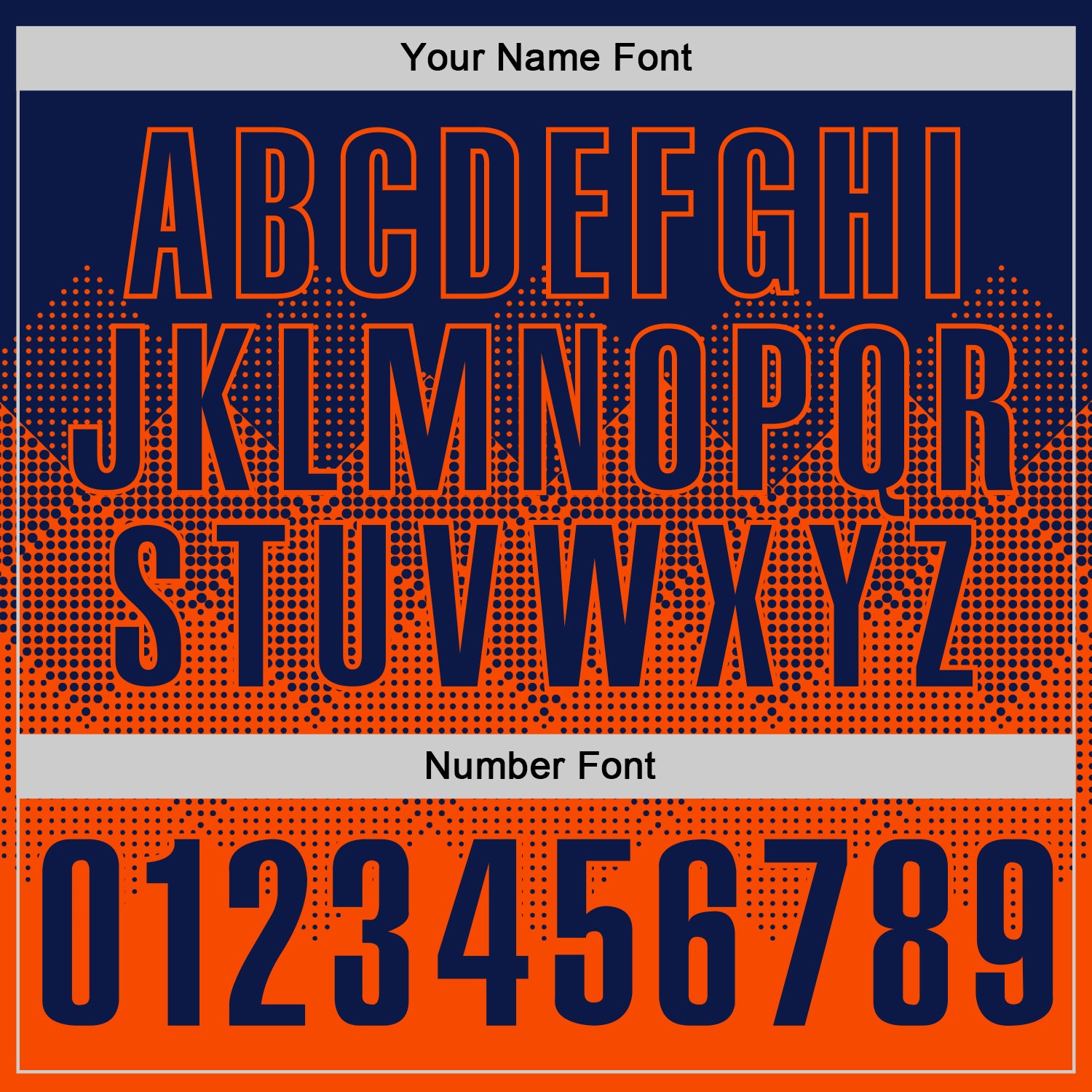 Custom Navy Orange 3D Gradient Square Shape Performance Polo Shirt