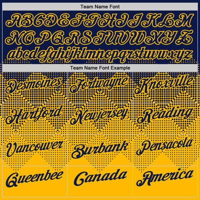 Custom Navy Gold 3D Gradient Square Shape Performance Polo Shirt