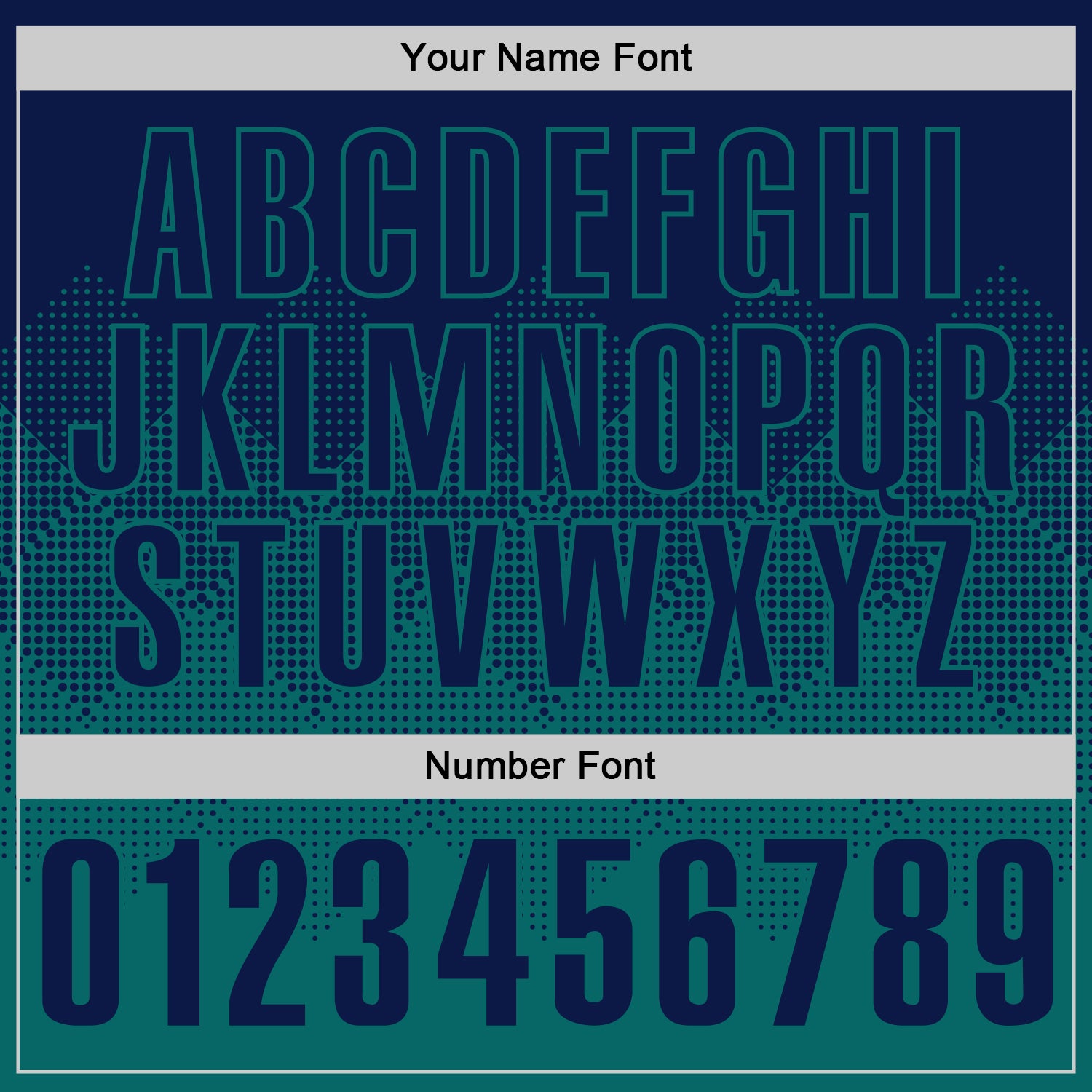 Custom Navy Teal 3D Gradient Square Shape Performance Polo Shirt