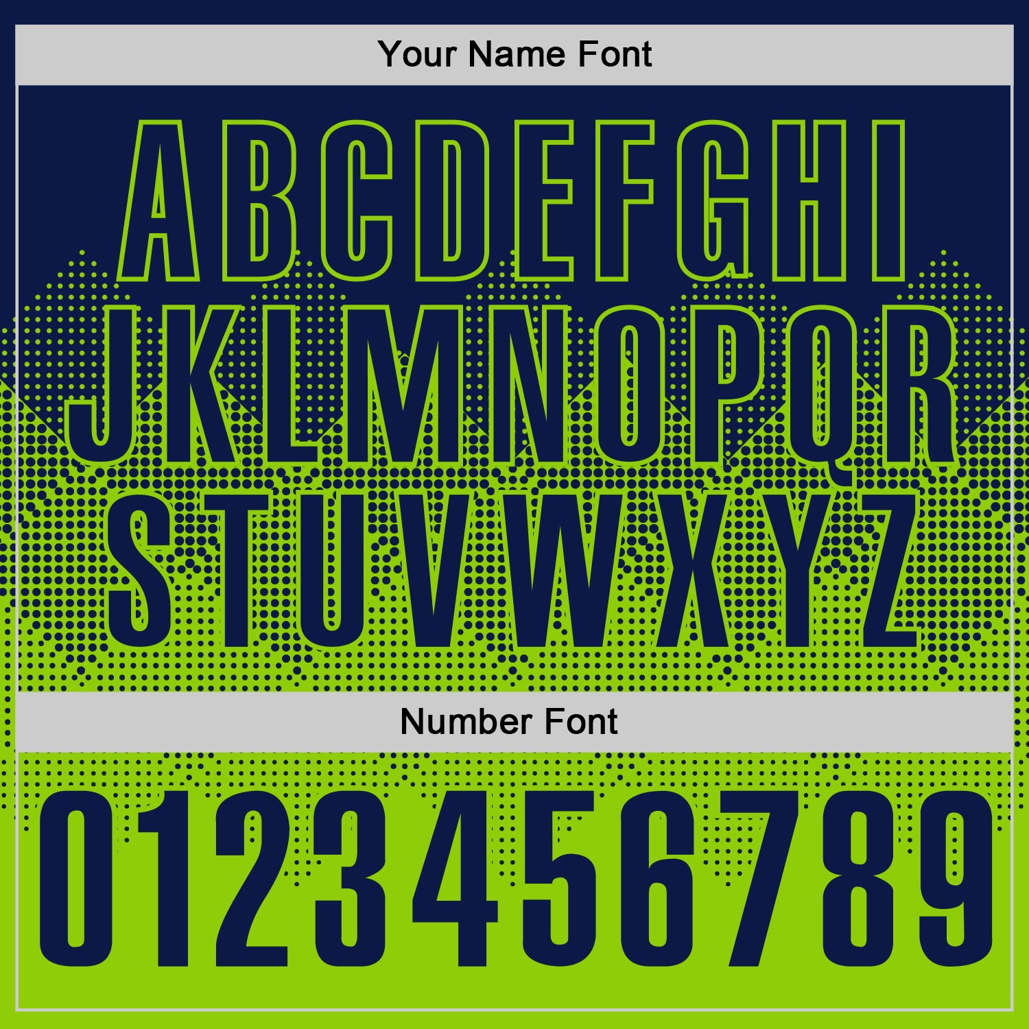 Custom Navy Neon Green 3D Gradient Square Shape Performance Polo Shirt