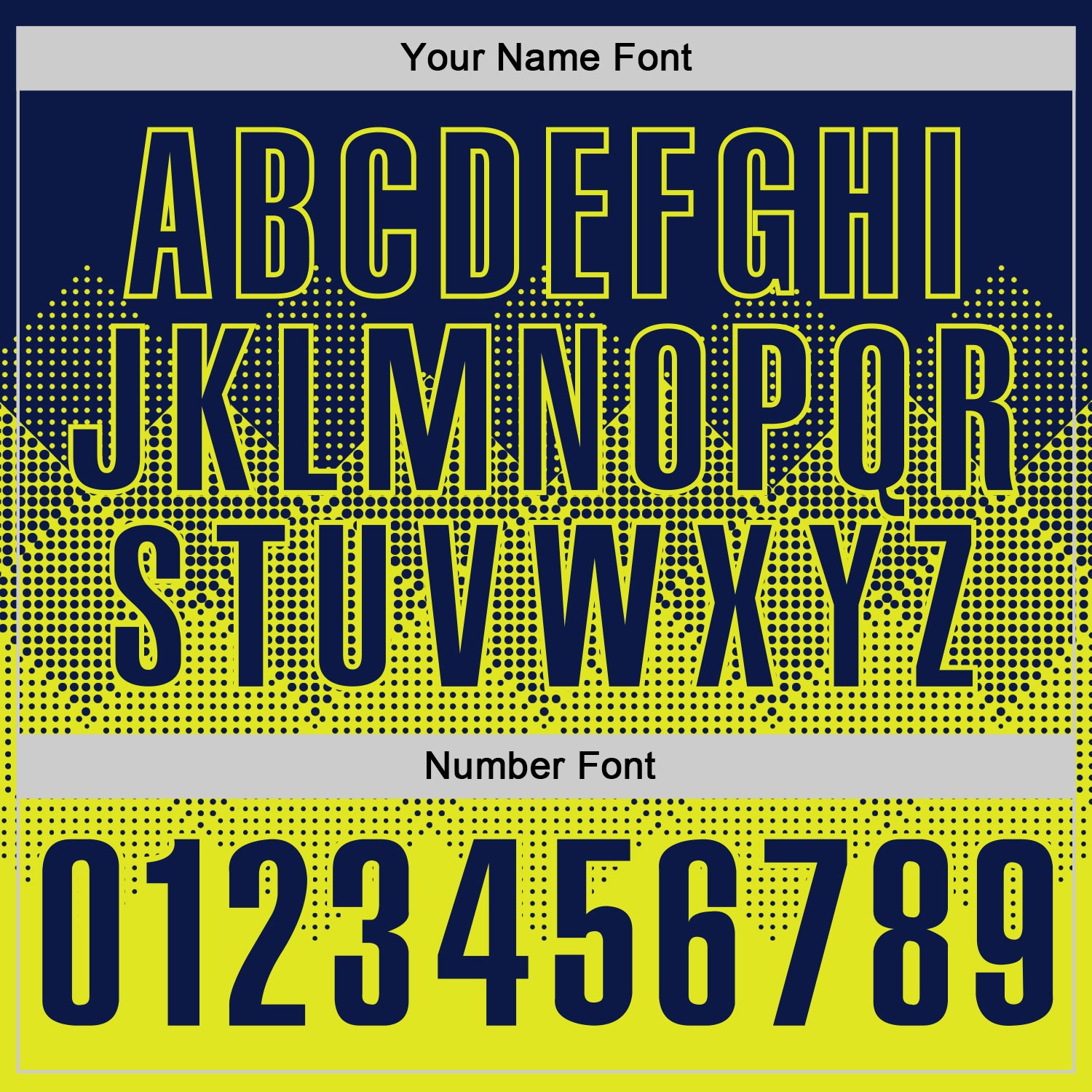 Custom Navy Neon Yellow 3D Gradient Square Shape Performance Polo Shirt