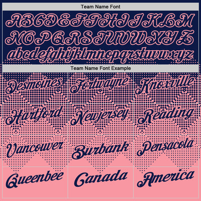 Custom Navy Medium Pink 3D Gradient Square Shape Performance Polo Shirt