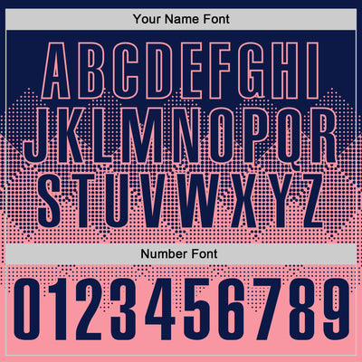 Custom Navy Medium Pink 3D Gradient Square Shape Performance Polo Shirt