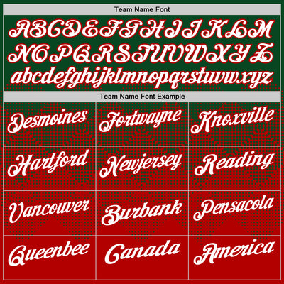 Custom Green White-Red 3D Gradient Square Shape Performance Polo Shirt