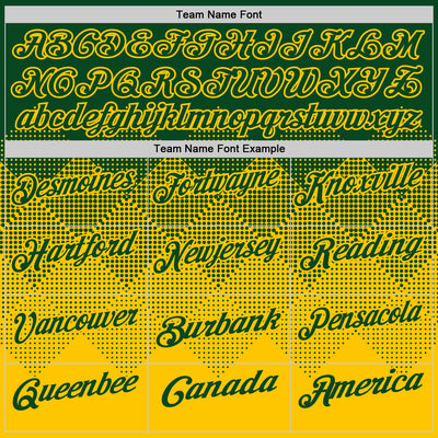 Custom Green Yellow 3D Gradient Square Shape Performance Polo Shirt