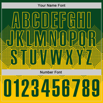 Custom Green Yellow 3D Gradient Square Shape Performance Polo Shirt