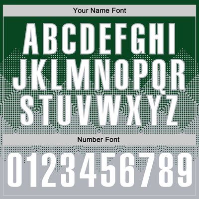 Custom Green White-Gray 3D Gradient Square Shape Performance Polo Shirt