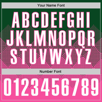 Custom Green White-Pink 3D Gradient Square Shape Performance Polo Shirt