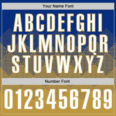 Custom Royal White-Old Gold 3D Gradient Square Shape Performance Polo Shirt