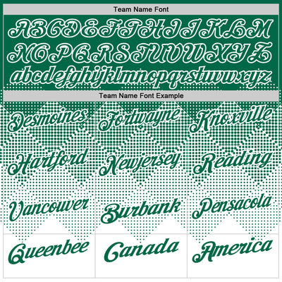 Custom Kelly Green White 3D Gradient Square Shape Performance Polo Shirt