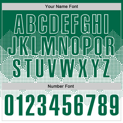 Custom Kelly Green White 3D Gradient Square Shape Performance Polo Shirt