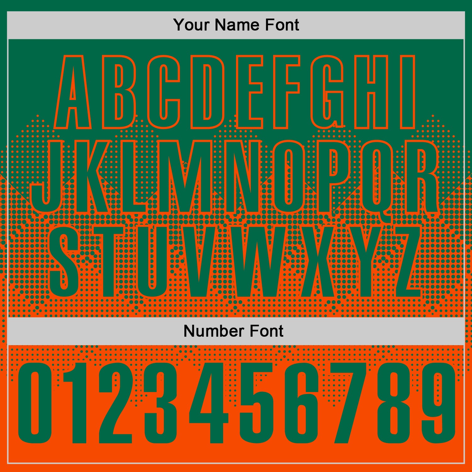 Custom Kelly Green Orange 3D Gradient Square Shape Performance Polo Shirt