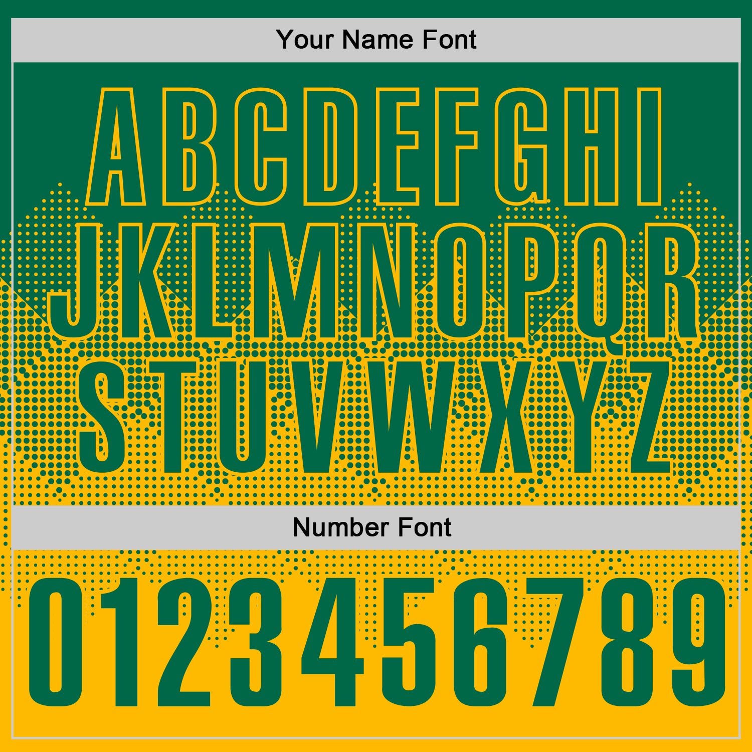 Custom Kelly Green Gold 3D Gradient Square Shape Performance Polo Shirt