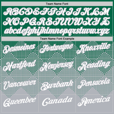 Custom Kelly Green White-Gray 3D Gradient Square Shape Performance Polo Shirt