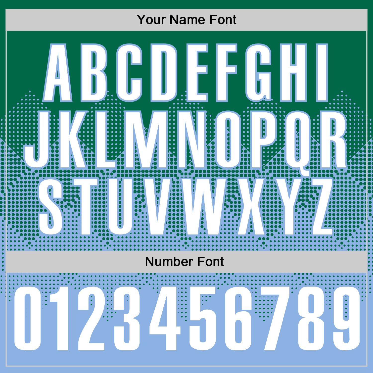 Custom Kelly Green White-Light Blue 3D Gradient Square Shape Performance Polo Shirt