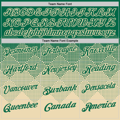 Custom Kelly Green Cream 3D Gradient Square Shape Performance Polo Shirt