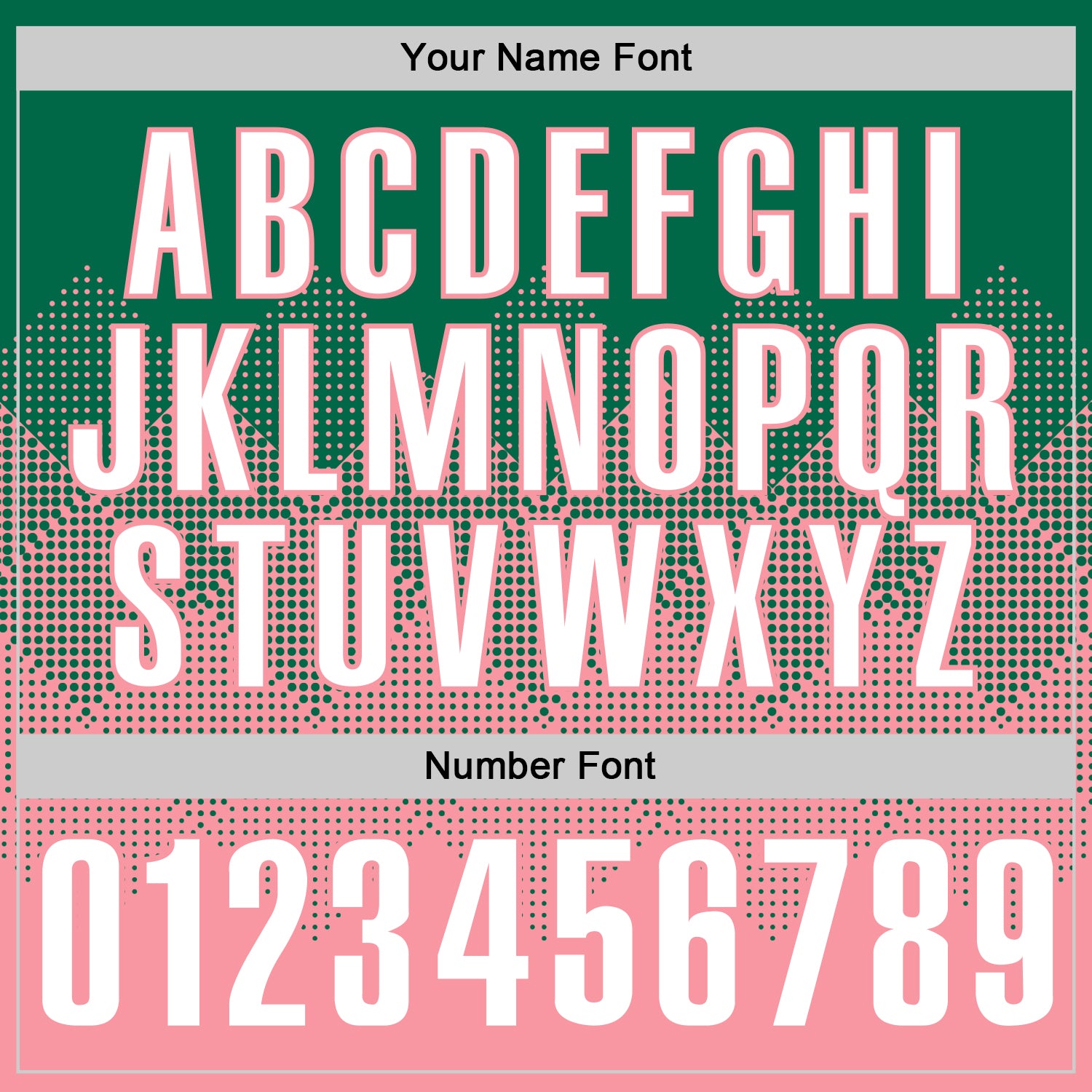 Custom Kelly Green White-Medium Pink 3D Gradient Square Shape Performance Polo Shirt