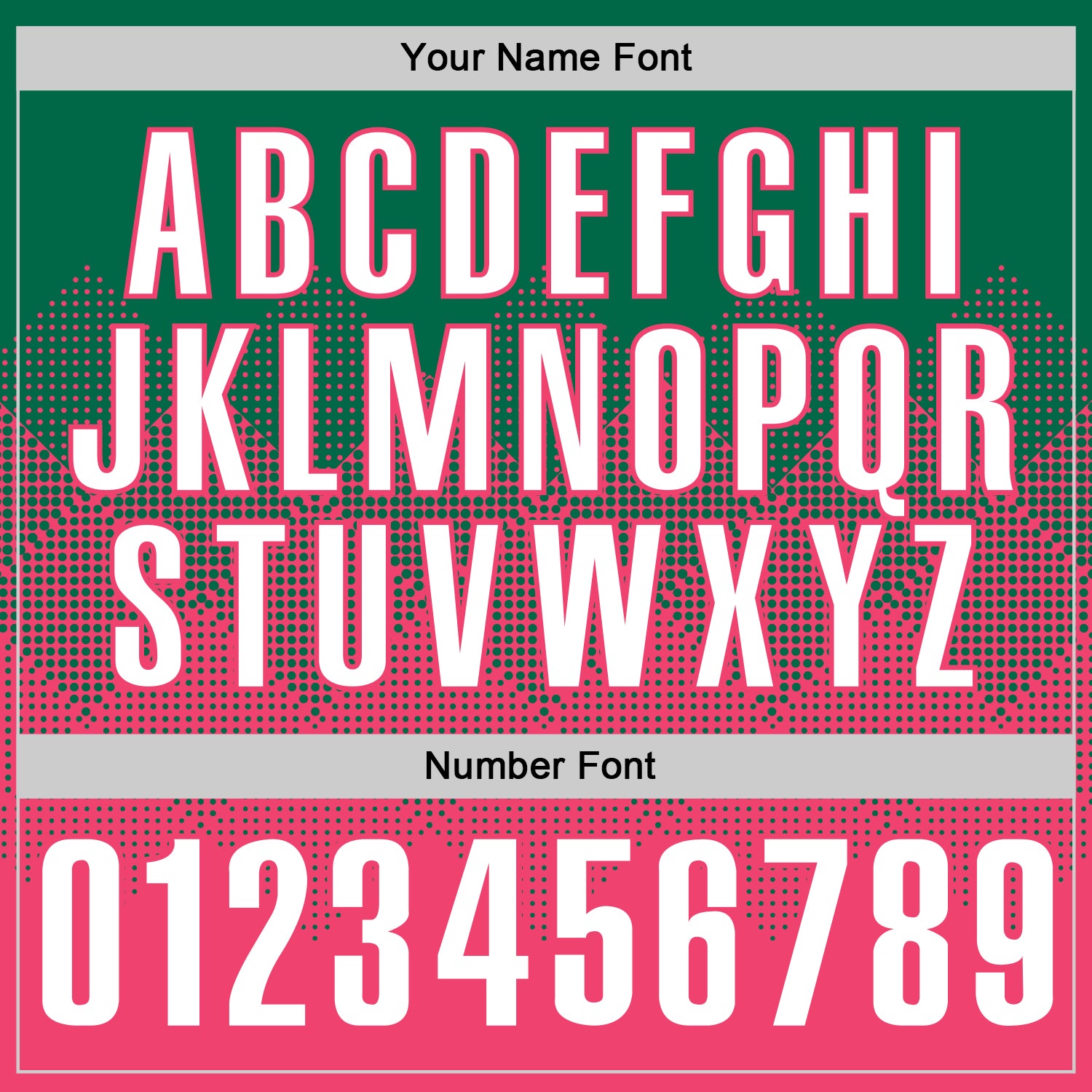 Custom Kelly Green White-Neon Pink 3D Gradient Square Shape Performance Polo Shirt