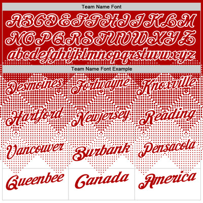 Custom Red White 3D Gradient Square Shape Performance Polo Shirt