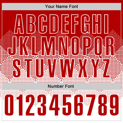 Custom Red White 3D Gradient Square Shape Performance Polo Shirt