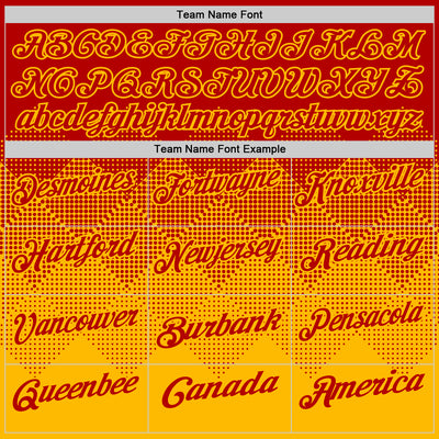 Custom Red Gold 3D Gradient Square Shape Performance Polo Shirt