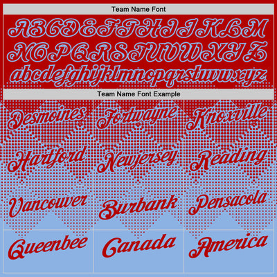 Custom Red Light Blue 3D Gradient Square Shape Performance Polo Shirt