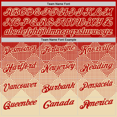 Custom Red Cream 3D Gradient Square Shape Performance Polo Shirt