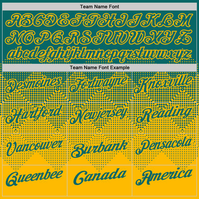 Custom Teal Gold 3D Gradient Square Shape Performance Polo Shirt