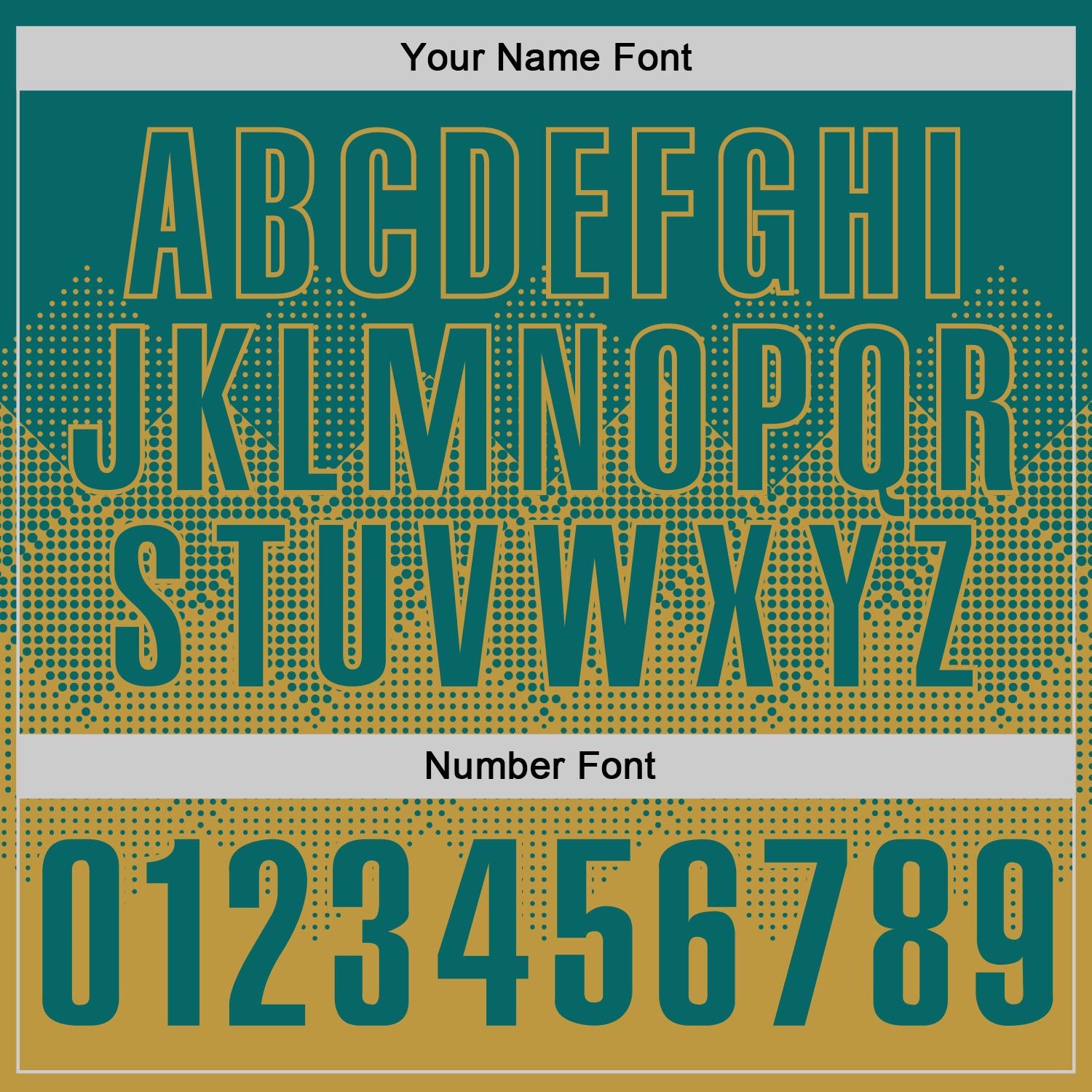 Custom Teal Old Gold 3D Gradient Square Shape Performance Polo Shirt