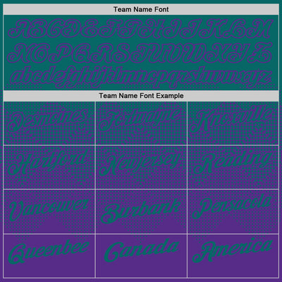 Custom Teal Purple 3D Gradient Square Shape Performance Polo Shirt