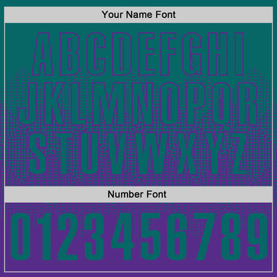 Custom Teal Purple 3D Gradient Square Shape Performance Polo Shirt