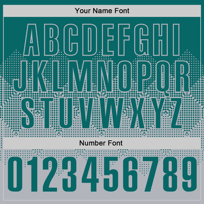 Custom Teal Gray 3D Gradient Square Shape Performance Polo Shirt