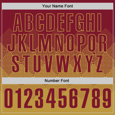 Custom Crimson Old Gold 3D Gradient Square Shape Performance Polo Shirt