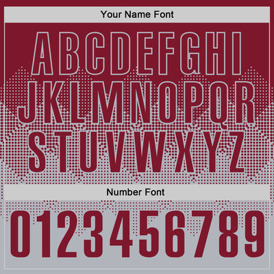 Custom Crimson Gray 3D Gradient Square Shape Performance Polo Shirt