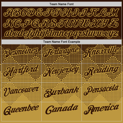 Custom Brown Old Gold 3D Gradient Square Shape Performance Polo Shirt