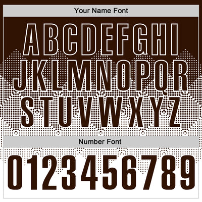 Custom Brown White 3D Gradient Square Shape Performance Polo Shirt