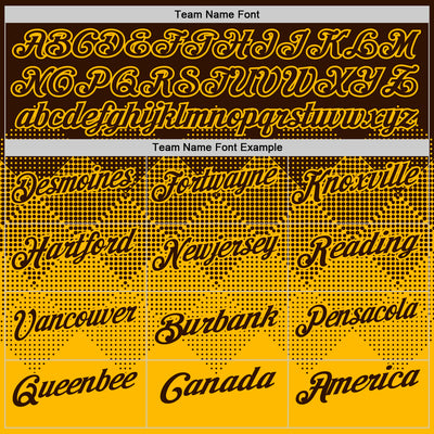 Custom Brown Gold 3D Gradient Square Shape Performance Polo Shirt