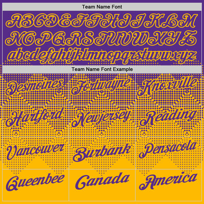 Custom Purple Gold 3D Gradient Square Shape Performance Polo Shirt