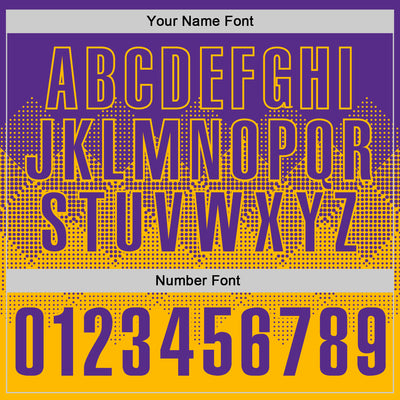 Custom Purple Gold 3D Gradient Square Shape Performance Polo Shirt