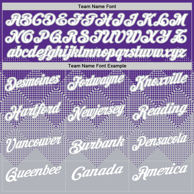 Custom Purple White-Gray 3D Gradient Square Shape Performance Polo Shirt